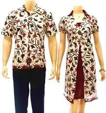 Batik Sarimbit Modern putih merah | We Heart It | fashion ...