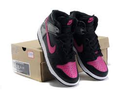 Stylish Nike Dunks Hi Black Hot Pink Sparking Girls Shoes,Dunk ...