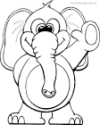 Elephant coloring page