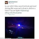 Charlie Sheen causes a stir with high-speed police escort in