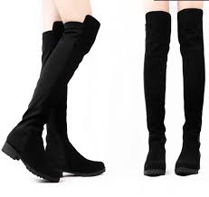 Fashion Designer Black Leather Winter Women Boots Over the Knee ...