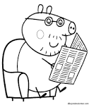 PeppaPigJuegos.com | Papa Peppa Pig Colorear | Imprimir Imagenes ...