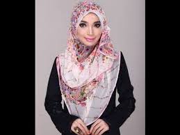 Cara Berhijab Segi Empat Simpel - Modis - Modern (Bercorak)
