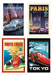 Big Screen Animation: Cars 2 retro posters [