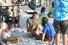 TV film crew shooting on the - via Daymix