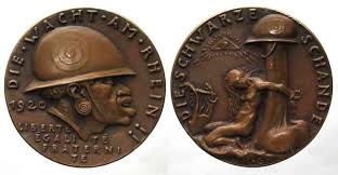 KARL GOETZ Bronzegussmedaille 1920 DIE WACHT AM RHEIN # 49970 ...