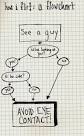 How shy girls flirt: A flowchart - 22 Words