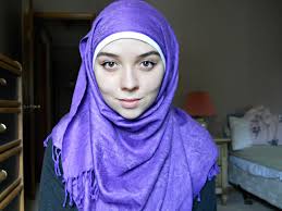 muslim scarf purple irish tutorial arab arabian pale pashmina ...
