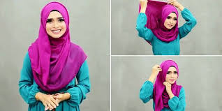 Memakai hijab yang menutup dada adalah bentuk dari pemakaian hijab ...