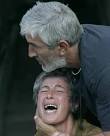 crying Georgian woman is