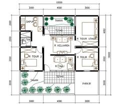 Desain Denah Rumah Minimalis 1 Lantai 3 Kamar Tidur | Rumah ...