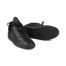 Shoes: black, black shoes, leather, fashion sneakers, all black ...