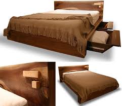 Rustic Modern: Comfortable Wooden Bed Frame Design