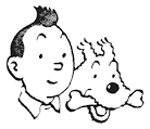 Tintin coloring page