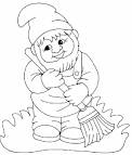 Gnome coloring page