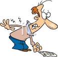 Royalty Free Clipart Image: Cartoon of a Man Hurting His Back ...