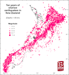 shallow earthquakes in New