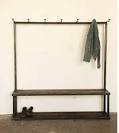 Storage: Coat Rack Bench at Strawser & Smith in Brooklyn: Remodelista