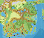 Shimmering Lands 2300 BC, 8 miles per hex