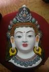 White Tara Face Wall Hanging Handmade in Nepal