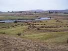 River Snizort and evidence of lazy beds. The bumpy ground in the foreground - via Daymix