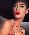 red lipstick.