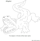Alligator coloring page