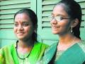S. Ramya (right) and T.