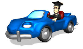blue car