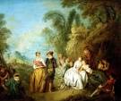 Watching the Dance 1720s Painting by Jean Baptiste Joseph Pater ...