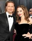 Brad Pitt and Angelina Jolie arrive at the 2012 Academy Awards.