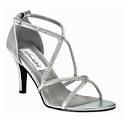 Kendra Silver Metallic Mid Heel Evening Shoes