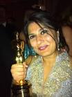Sharmeen in a custom made Sana