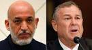 Hamid Karzai (left) and Dana