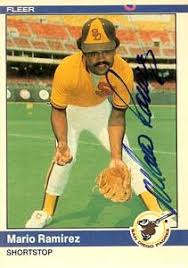 Mario Ramirez. Mario \u0026quot;Nato\u0026quot; Ramirez Autograph on a 1984 Fleer (#309) - mario_ramirez_autograph