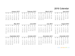 2015 Calendar - Blank Printable Calendar Template in PDF Word Excel
