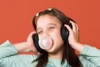 Preteen Girl with Headphones