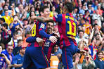 Barcelona 2-0 Valencia: Lionel Messi and Luis Suarez score as Luis.