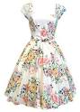 Lady V London Soft Pink Floral Swing Dress