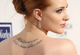 Celebrity Tattoos - Evan Rachel Wood