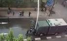 Egypt protests: Police sprayed with water cannon in Cairo streets.