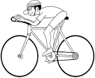 Cycling coloring page