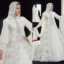 Romantic hat Chiffon Muslim islamic abaya Wedding Dresses 2015 ...