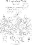 Creation coloring page