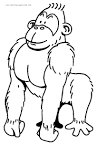 Gorilla coloring page