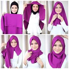 Gambar Tutorial Jilbab Segi Empat Simple Terbaru
