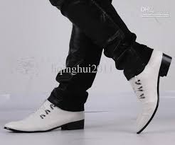 White Men Dress Shoes Groom Wedding Shoes Leather Lace Up Men ...