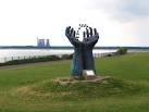 Hands &amp; Molecule Sculpture - via Daymix