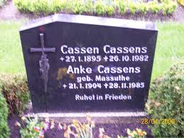 Grab von Anke Cassens (geb. Massuthe) (21.01.1904-28.11.1985 ... - wl093