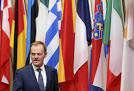 Tusk presses EU leaders to pledge to keep sanctions on Russia.